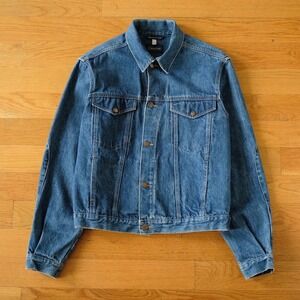 Vintage 90s Calvin Klein Denim Trucker Jacket Blue Size L Vintage 90s Minimal